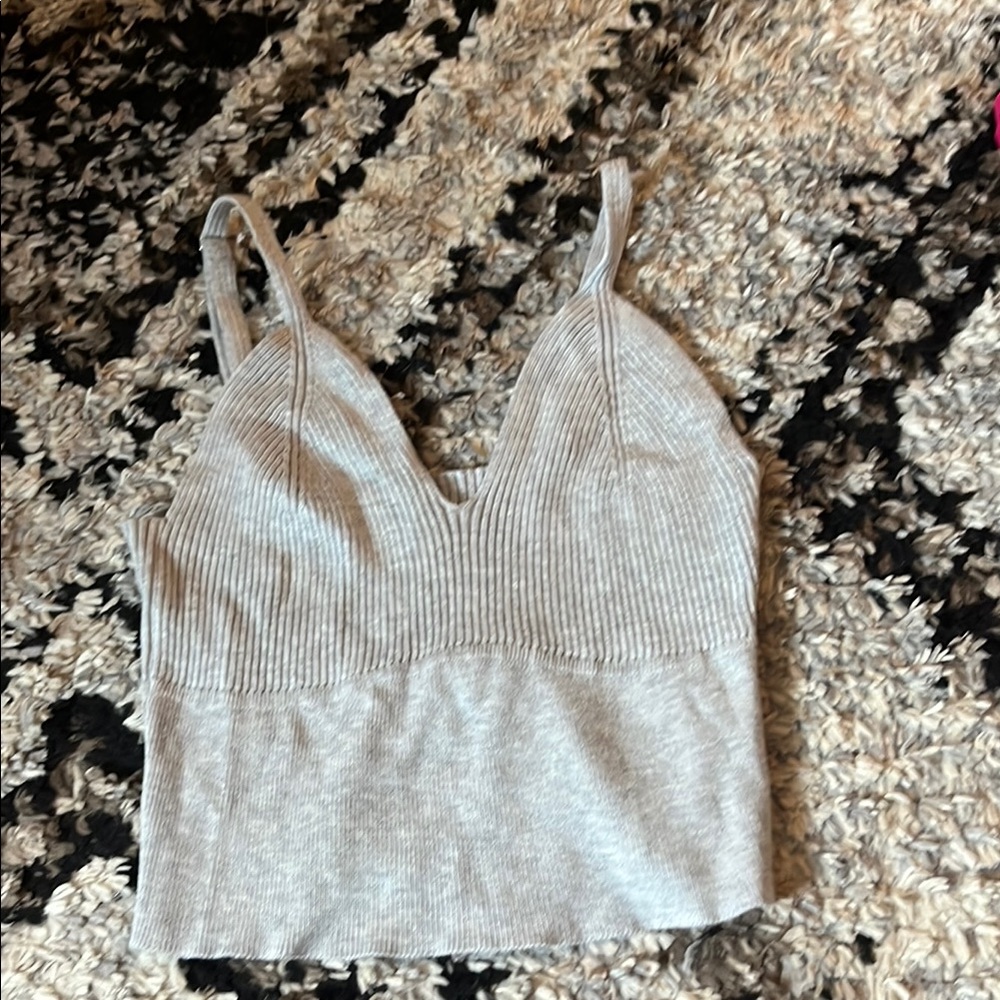 Garage Light Gray Ribbed Camisole